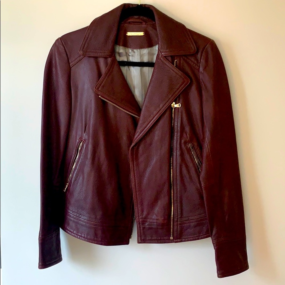 Massing Dutti Maroon/Oxblood leather jacket